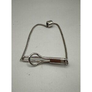 Vintage Torrington GB-2244 Tie Chain Clip With Silver-Tone Finish & Chain Detail